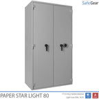 Paper Star Light 80 dokumentumszéf – 55 irattartó – betörésvizsgálat: S2 / tűzállósági vizsgálat: 30 perc