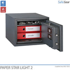 Paper Star Light 2 tűzálló széf – 2 iratgyűjtő – S2 fokozatú betörésállósági teszt / 30 perces tűzállósági teszt