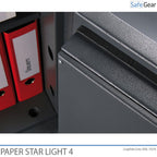 Paper Star Light 4 tűzálló széf – 7 irattartó – S2 fokozatú betörésállósági teszt / 30 perces tűzállósági teszt