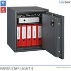 Paper Star Light 4 tűzálló széf – 7 irattartó – S2 fokozatú betörésállósági teszt / 30 perces tűzállósági teszt