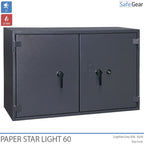 Paper Star Light 60 dokumentumszéf – 28 iratrendező – S2 betörésvédelmi teszt / 30 perces tűzállósági teszt