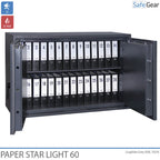 Paper Star Light 60 dokumentumszéf – 28 iratrendező – S2 betörésvédelmi teszt / 30 perces tűzállósági teszt