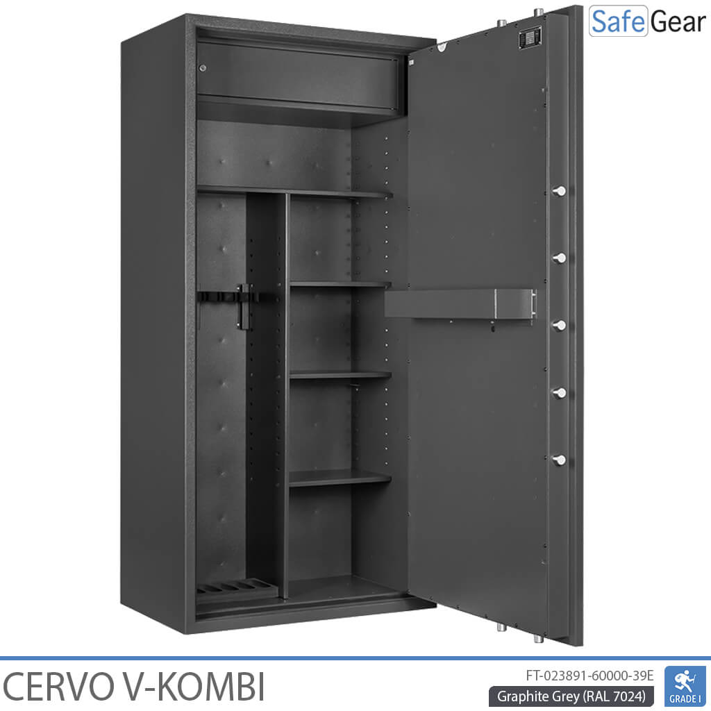 Cervo V Combi – Fegyverszekrény – (7 puska) – Betörésállósági vizsgálat: Fokozat 1