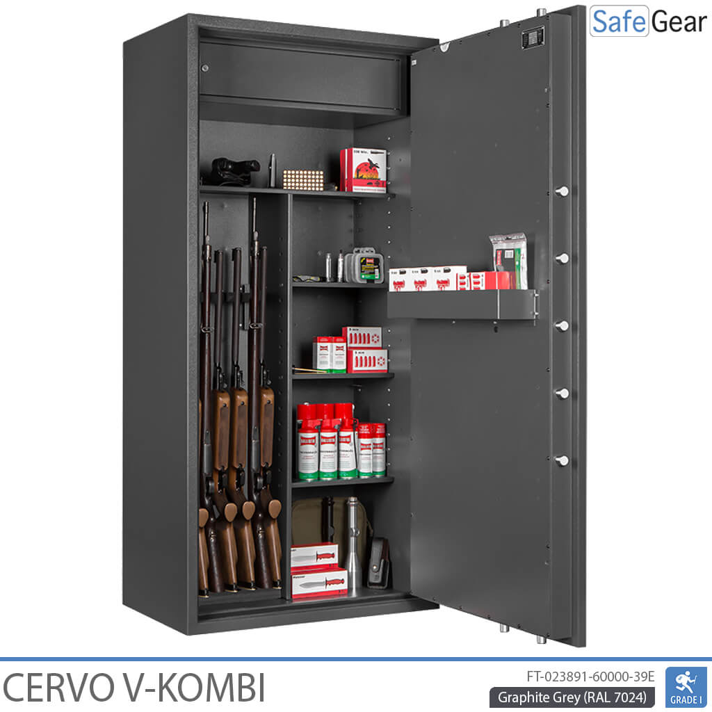 Cervo V Combi – Fegyverszekrény – (7 puska) – Betörésállósági vizsgálat: Fokozat 1