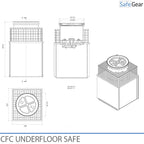 CFC padlószekrény – Álcázott – Mechanikus kombinációs zár