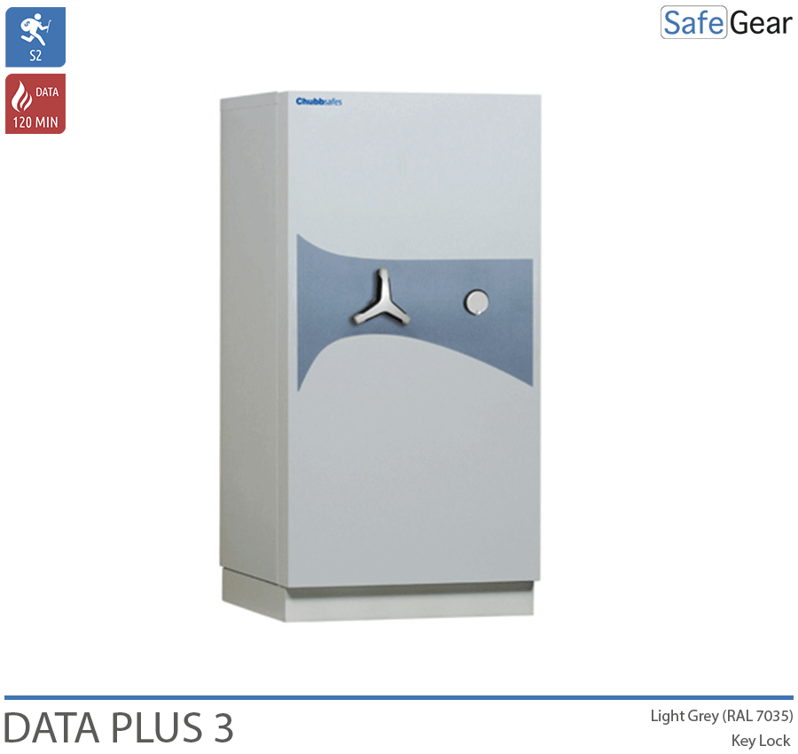 DataPlus 3 Tűzálló Adathordozószéf (432 LTO) – S2 fokozatú betörésvédelem / 120 perces tűzállósági teszt – Kódzár