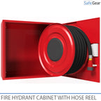 Tűzálló szekrény tömlődobbal – 690x690x290 mm – PVC 30 m – 3/4'' (19mm)
