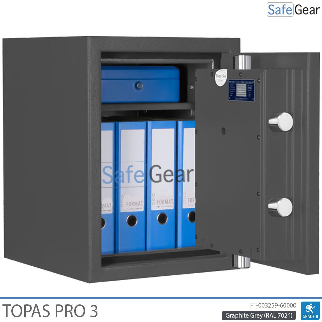 Topas Pro 3 Széf (47 L) – Betörésállósági teszt Fokozat II