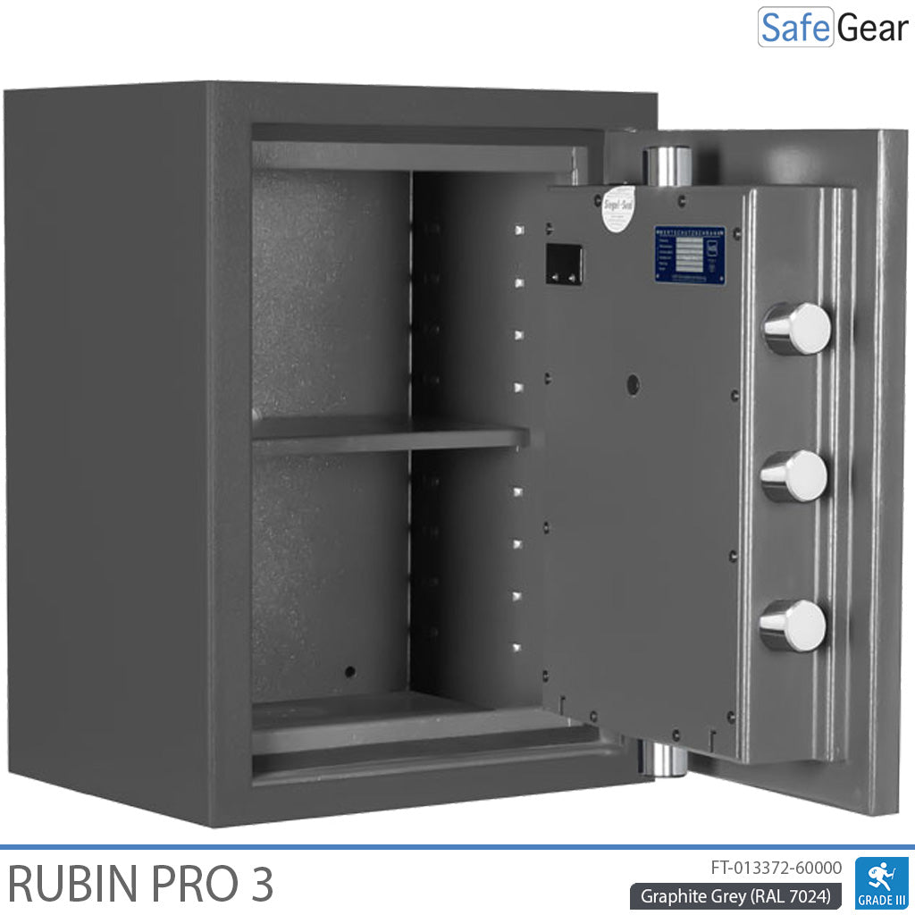 Rubin Pro 3 – Biztonsági széf (42 liter) – Betörésállósági vizsgálat Fokozat 3
