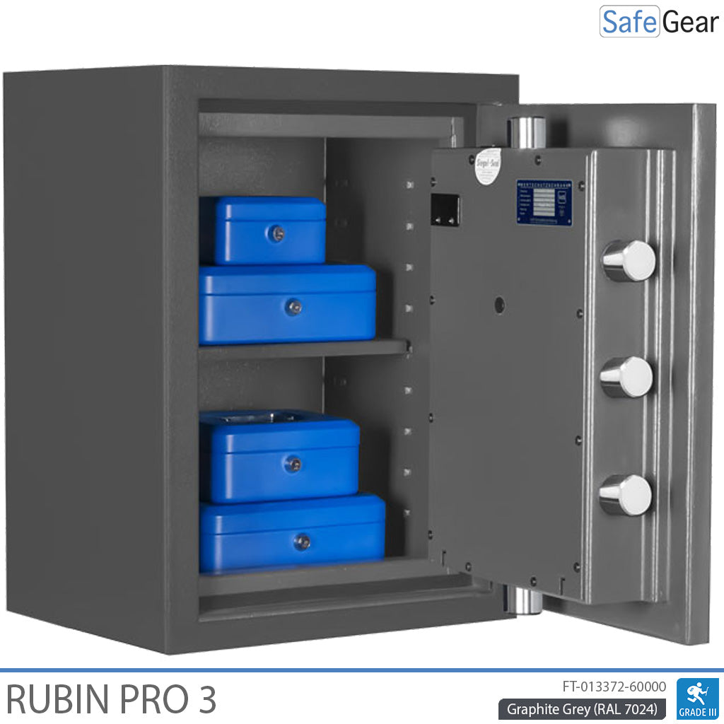 Rubin Pro 3 – Biztonsági széf (42 liter) – Betörésállósági vizsgálat Fokozat 3