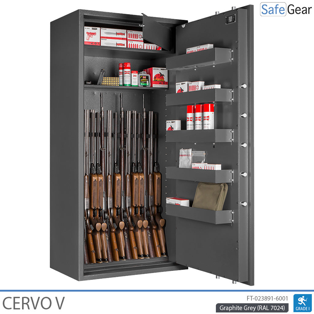 Cervo V – Fegyverraktár – (14 puska) – Betörésállósági vizsgálat: Fokozat 1