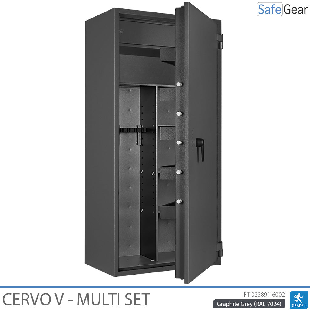 Cervo V Multi Set – Fegyverszekrény – (14 puska) – Betörésállósági vizsgálat: Fokozat 1