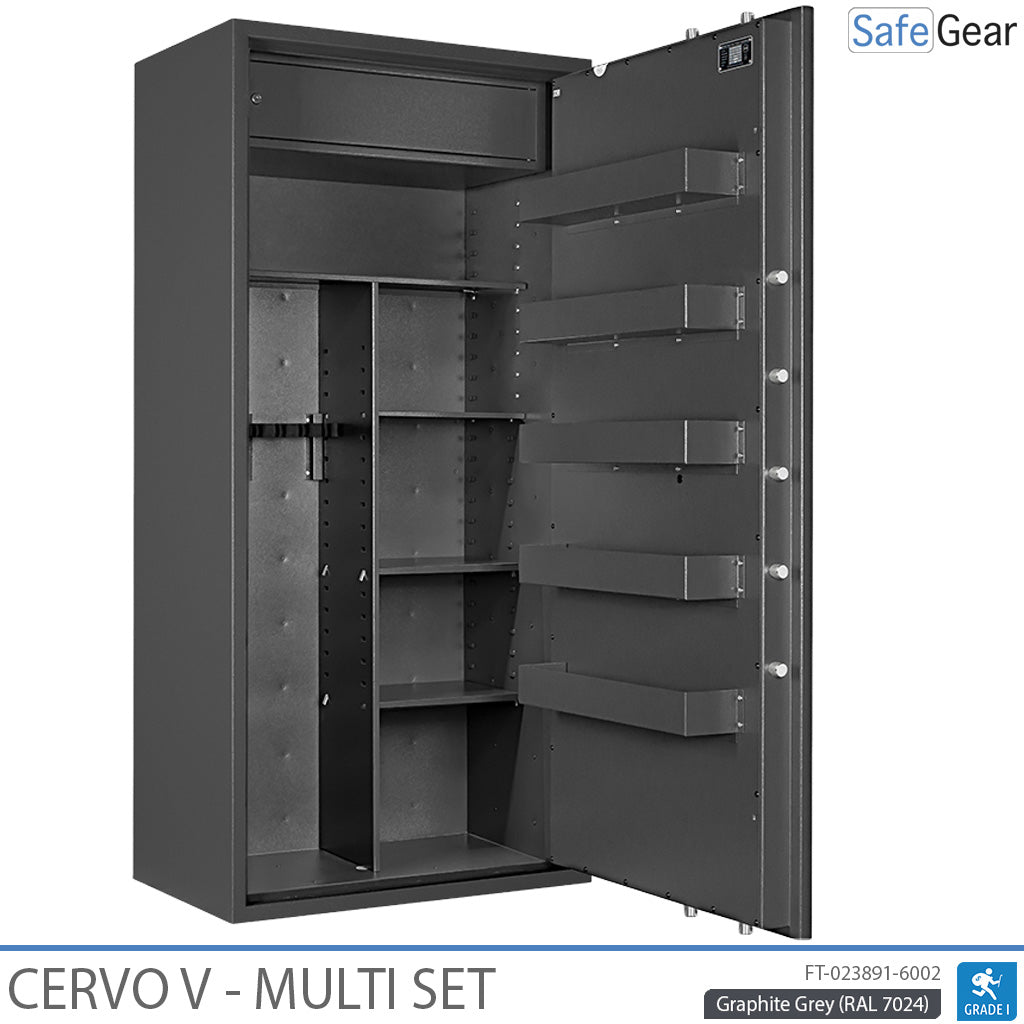 Cervo V Multi Set – Fegyverszekrény – (14 puska) – Betörésállósági vizsgálat: Fokozat 1