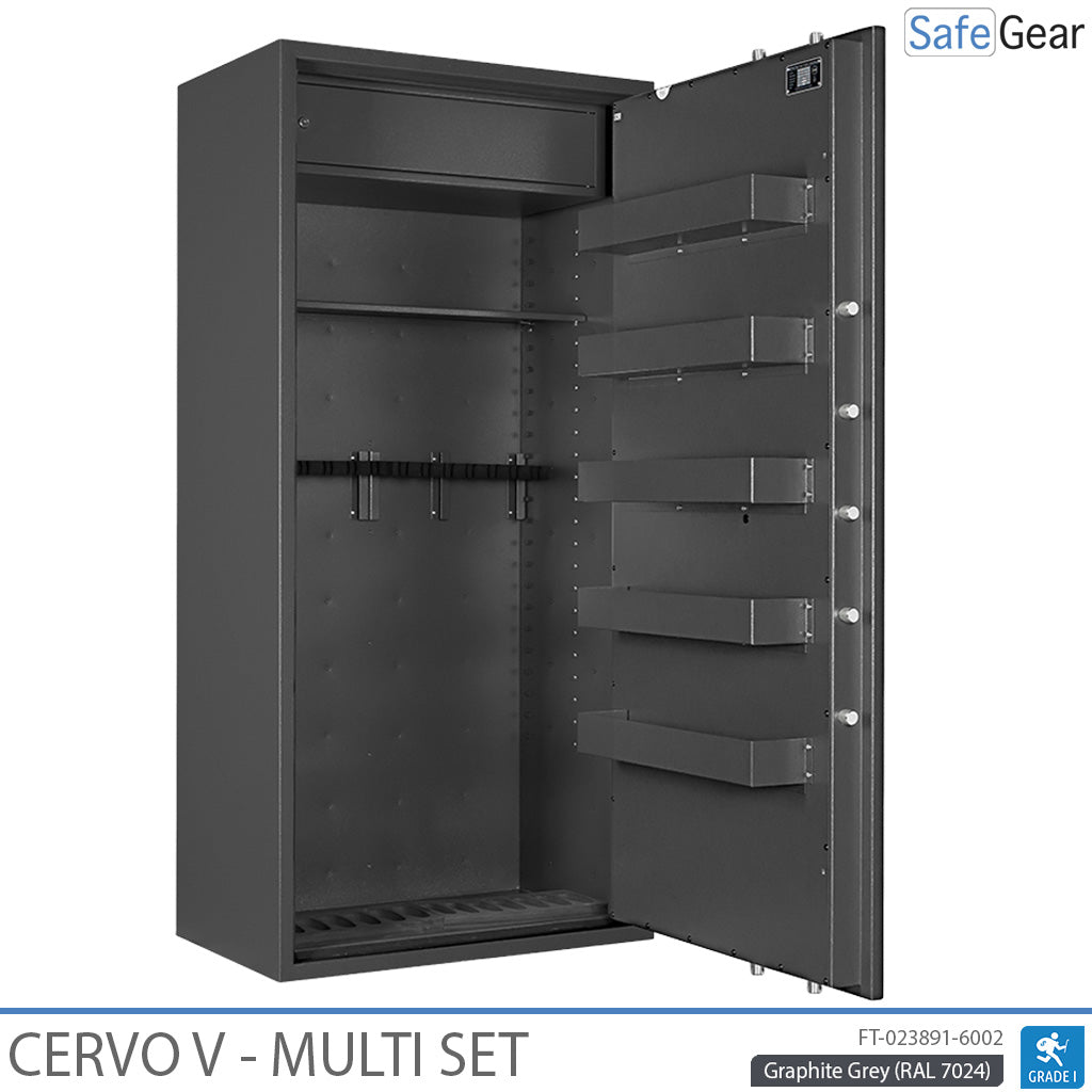 Cervo V Multi Set – Fegyverszekrény – (14 puska) – Betörésállósági vizsgálat: Fokozat 1