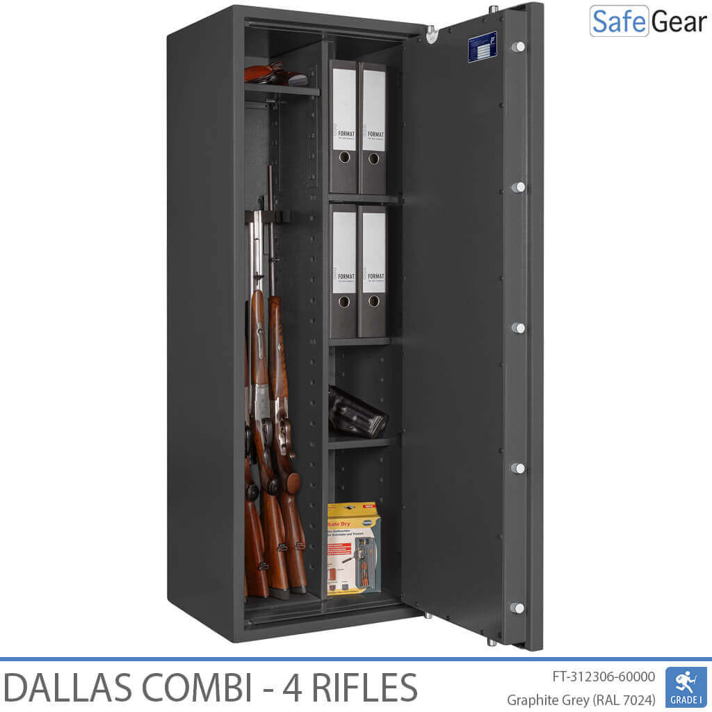 Dallas Combi – Fegyverszéf (4 puska) – Betörésvédelmi teszt, Fokozat 1