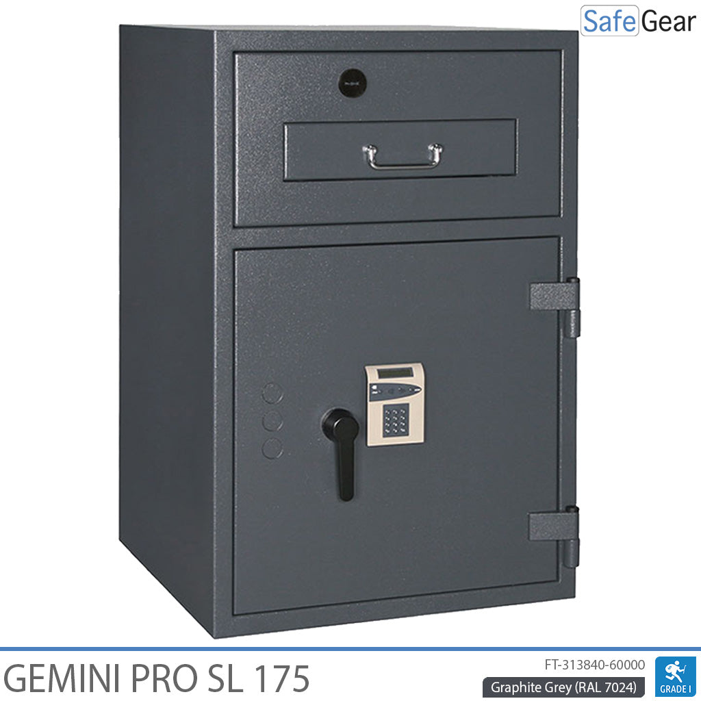 Gemini Pro SL 175 Bedobószéf (205 L) – Betörésállósági vizsgálat D-I – Kódzár 9 felhasználói kóddal