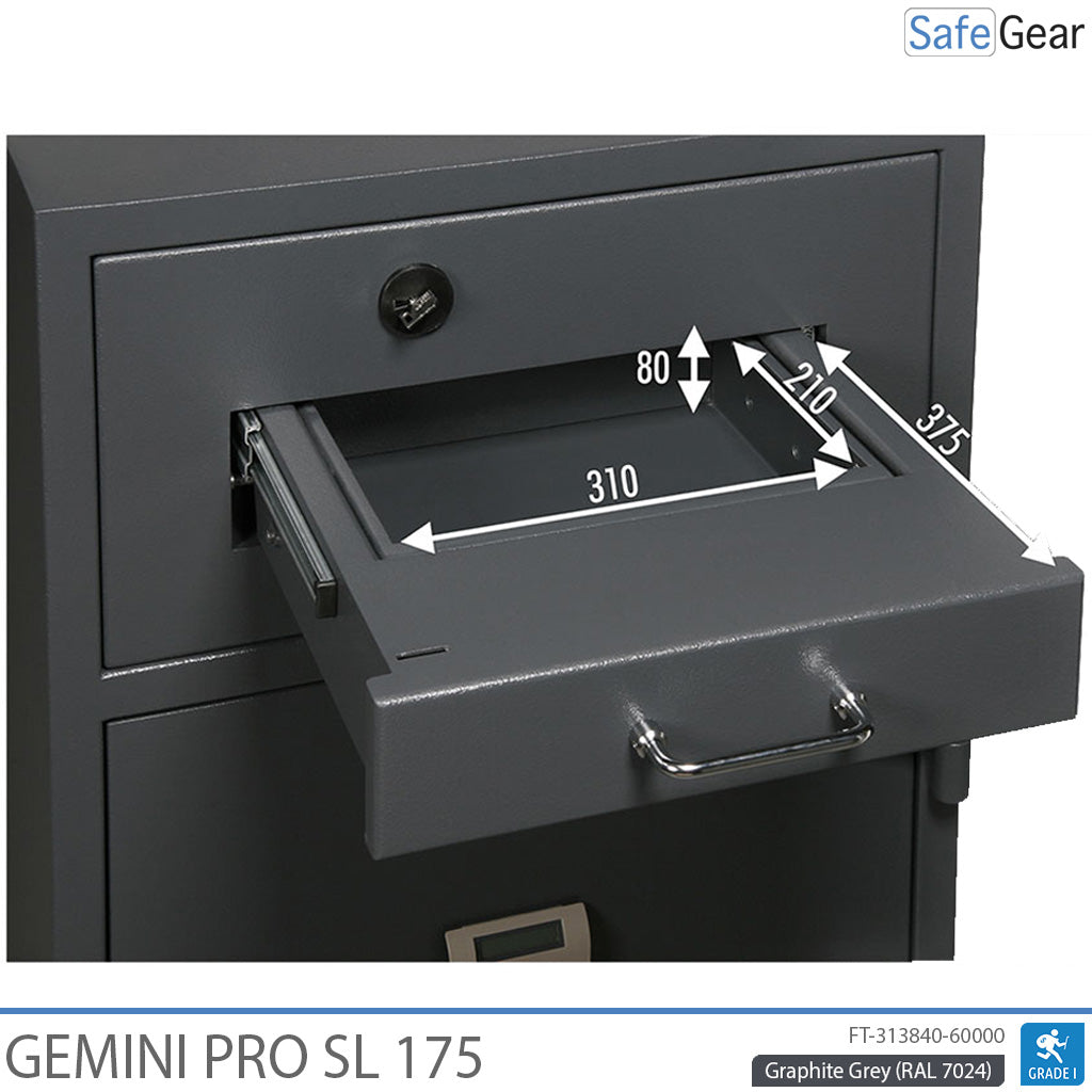 Gemini Pro SL 175 Bedobószéf (205 L) – Betörésállósági vizsgálat D-I – Kulcszár
