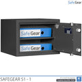 SafeGear SG 1 – Biztonsági széf (34 liter) – Betörésvizsgálati S1 fokozat