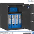 SafeGear SG 3 – biztonsági széf (63 liter) – betörésvédelmi S1 fokozat