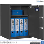 SafeGear SG 3 – biztonsági széf (63 liter) – betörésvédelmi S1 fokozat
