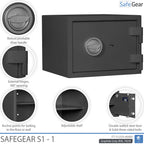 SafeGear SG 1 – Biztonsági széf (34 liter) – Betörésvizsgálati S1 fokozat