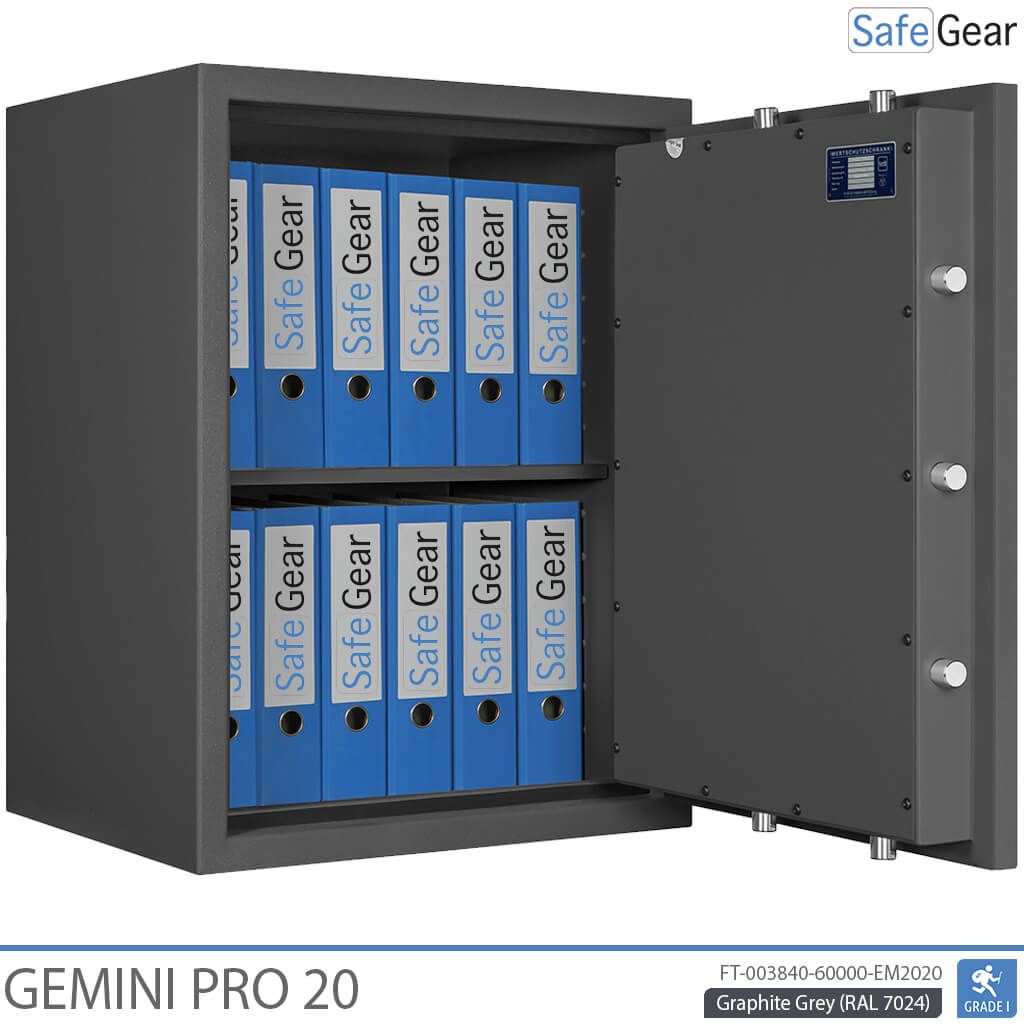 Gemini Pro 20 – biztonsági széf (141 liter) – betörésállósági teszt: Fokozat 1