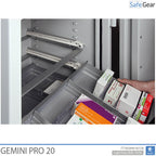 Gemini Pro 20 – Gyógyszertári széf (141 liter) – 4 fiók – I. fokozatú betörésállósági teszt