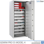 Gemini Pro 55 – Gyógyszertári széf (292 liter) – 7 fiók – 1 polc – Betörésállósági vizsgálat Fokozat 1
