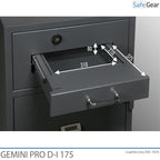 Gemini Pro D-I 340 Bedobószéf (384 L) - Betörésvizsgálati Fokozat D-I - kulcszár