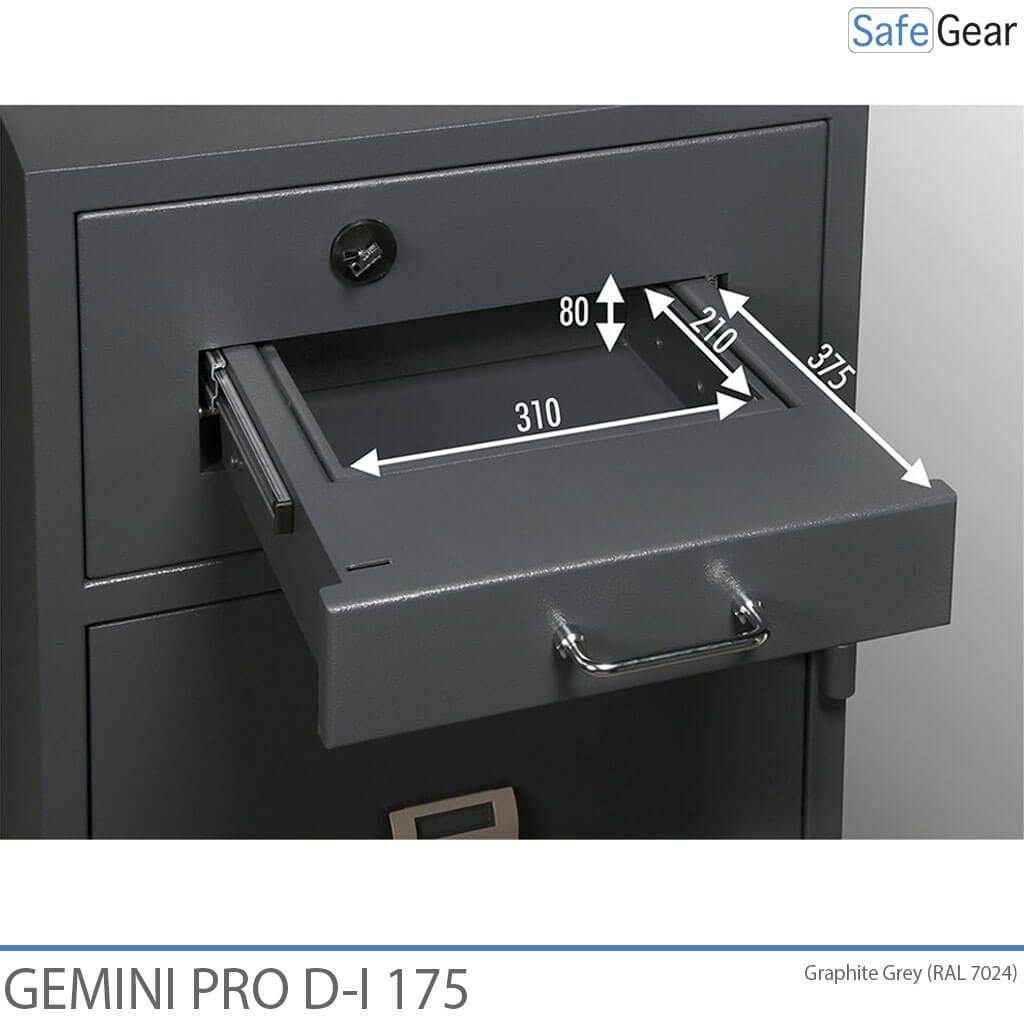 Gemini Pro D-I 175 Bedobószéf (205 L) - Betörésvizsgálati Fokozat D-I - kulcszár