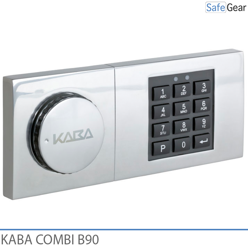 Kaba Combi B90 kombinációs zár széfhez, vésznyitó kulccsal