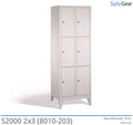 Opbevaringsskab S2000 med 2x3 rum (8010-203) - cylinderlås
