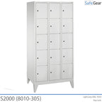 S2000 tárolószekrény 3x5 rekesszel (8010-305) - lakat