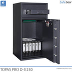Topas Pro D-II 230 Bedobószéf (229 L) - Betörésvizsgálati Fokozat D-II - kulcszár
