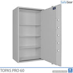 Topas Pro 60 széf (433 L) – betörésállósági vizsgálati fokozat: II