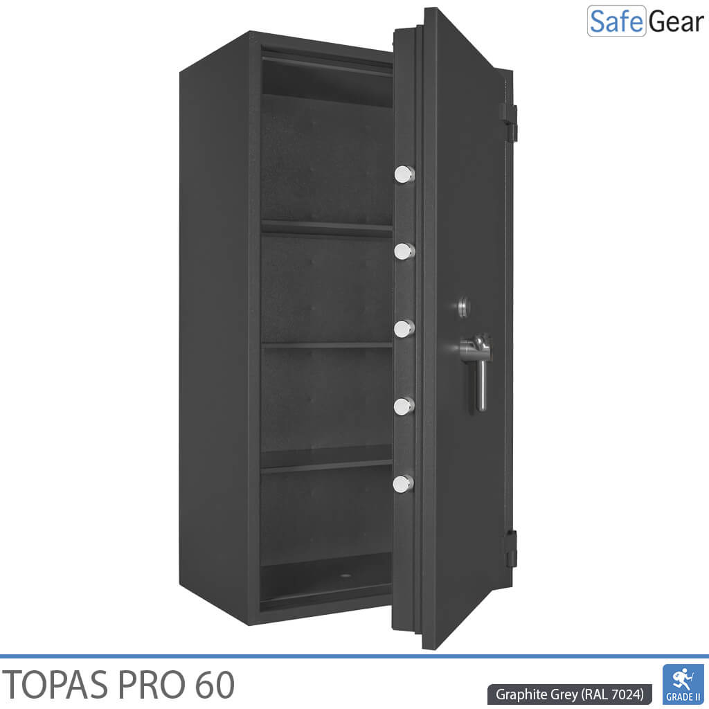 Topas Pro 60 széf (433 L) – betörésállósági vizsgálati fokozat: II