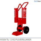 Kocsi két Tűzoltó Készülékhez (12 kg) és Tűzoltó takaróhoz / Szemöblítőhöz